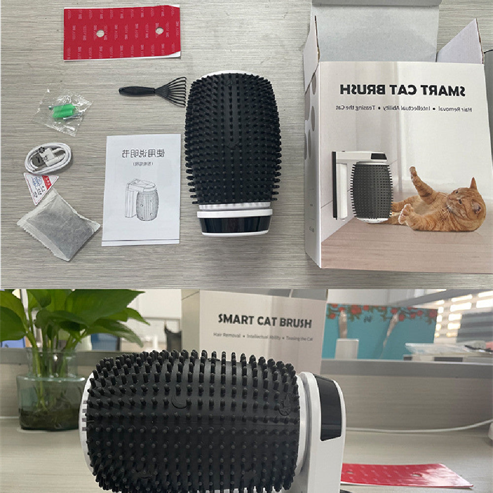 Automatic Cat Self Groomer Wall Corner Brushes Soft Cat Corner Scratcher Self Grooming Daring Pet