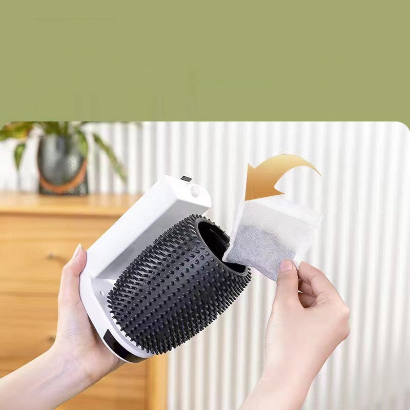 Automatic Cat Self Groomer Wall Corner Brushes Soft Cat Corner Scratcher Self Grooming Daring Pet