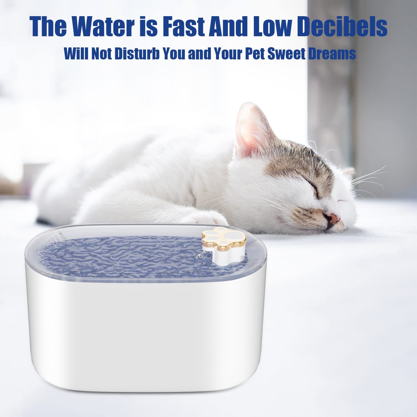 3L Cat Water Fountain Filter Automatic Drinker For Dogs Cats Pet Water Dispenser Ultra-Quiet Water Dispenser With LED Light Pet Products Daring Pet